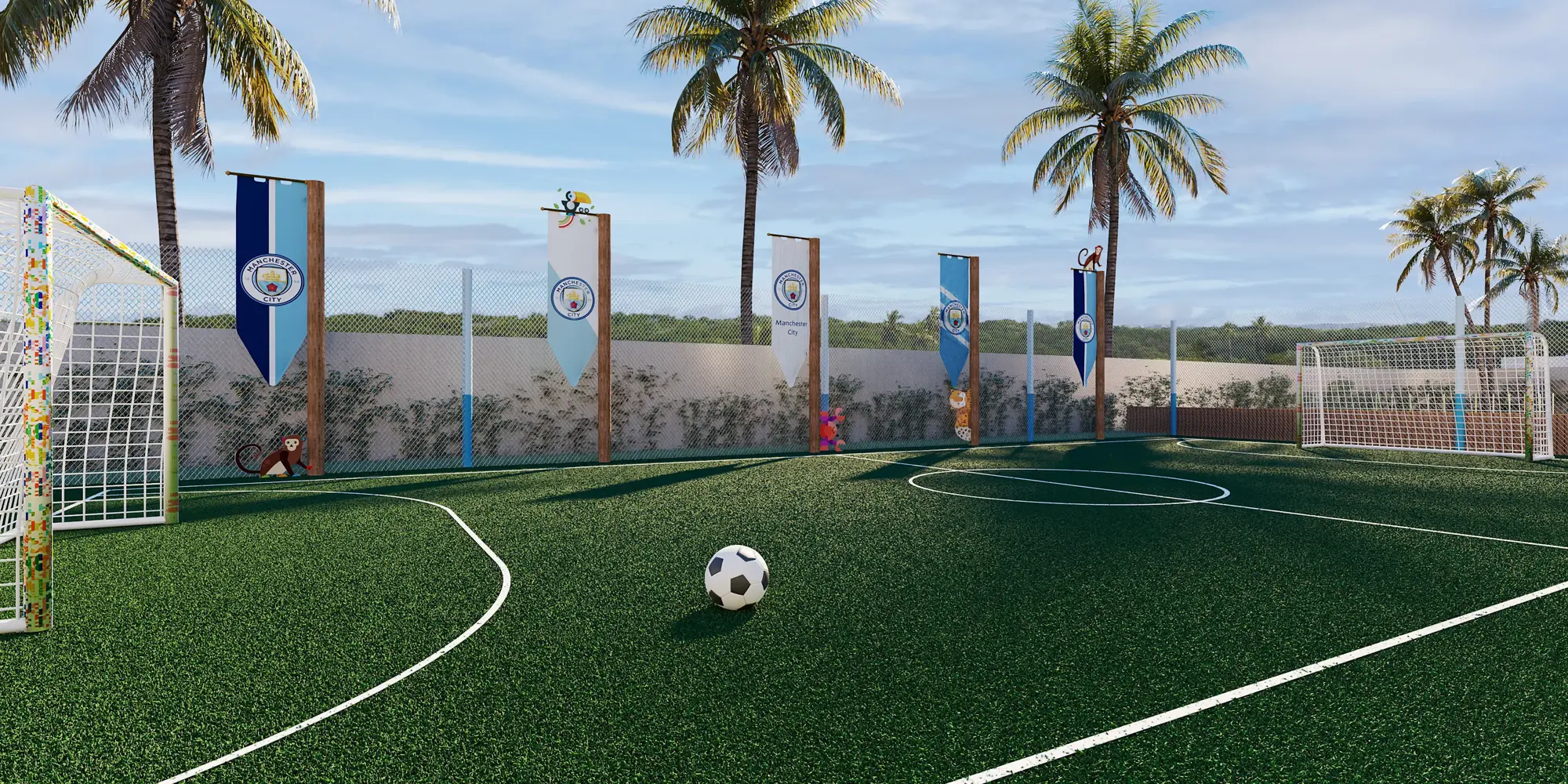 Mini campo de gramado